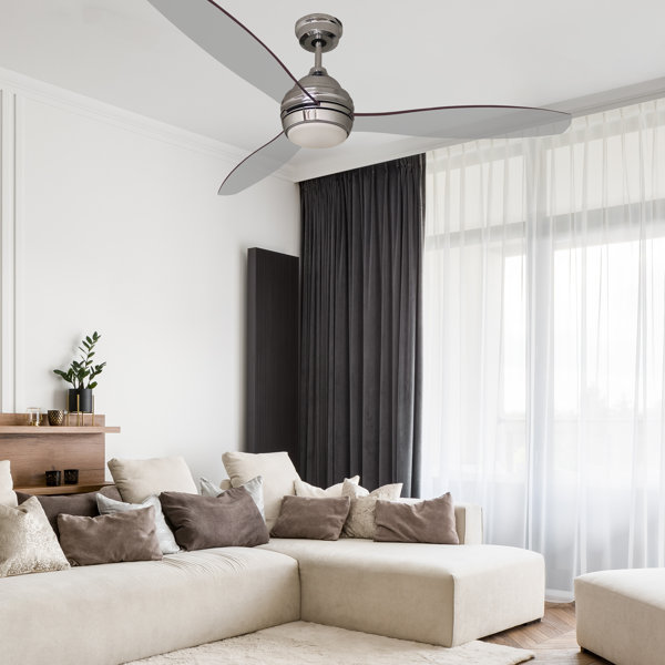 Wrought Studio Gruenbaum 60 Ceiling Fan with LED Lights | Wayfair Gruenbaum 60 Ceiling Fan with LED Lights