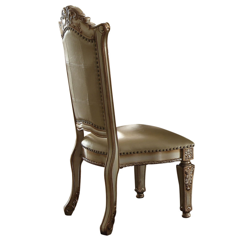 Chesapeake Upholstered Side Chair in Bone and Gold Patina (Set of 2)