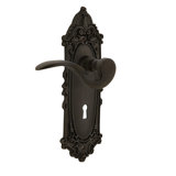 Victorian Plate Privacy (Bed & Bath) with Decorative Keyhole and Manor Lever