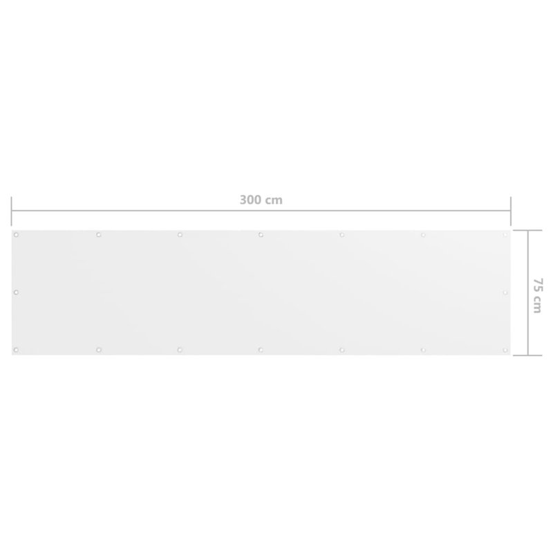 Fishbein 0.75m x 3m Rectangular Shade Sail, White