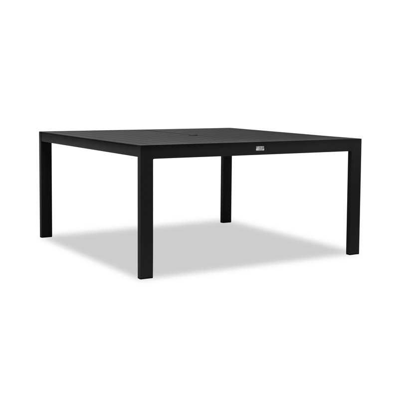 Dune Outdoor Dining Table, Black, 29.5"H x 35.5"D x 63"W