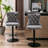 Swivel Velvet Barstools Adjusatble Seat Height From 25-33 Inch,17.7 Inch Base, Modern Upholstered Bar Stools With Backs Comfortable Tufted For Home Pub And Kitchen Island