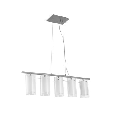 Luminaire suspendu linéaire à 5 lumières pour îlot de cuisine Baur