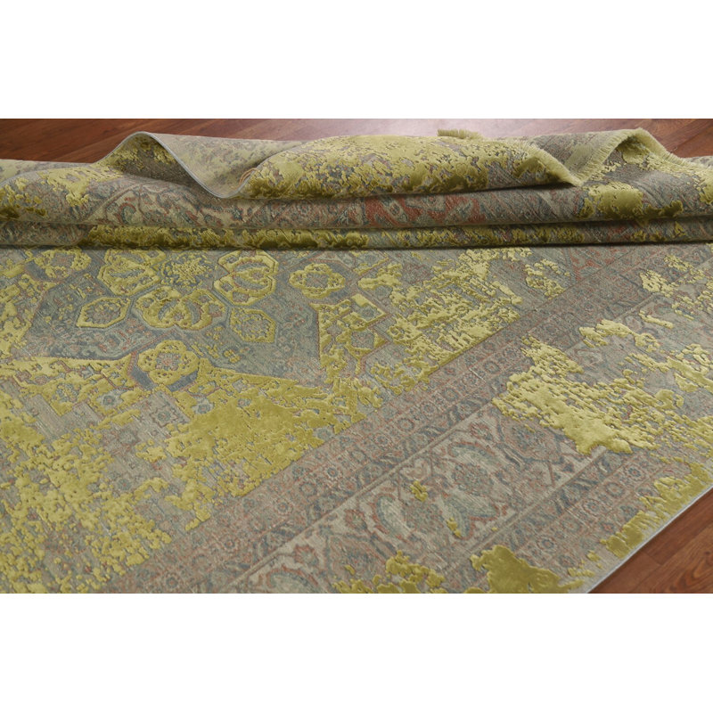 Tapis traditionnel turc sculpté 6 x 9