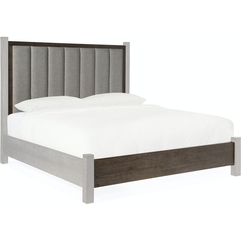 Miramar Tufted Upholstered Low Profile Canopy Bed, Queen