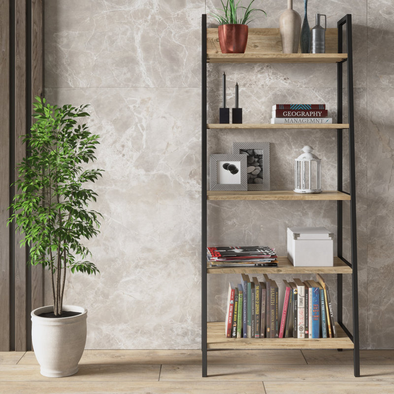 Bibliothèque avec cadre en fer Timbrell H 59 "x l 24"