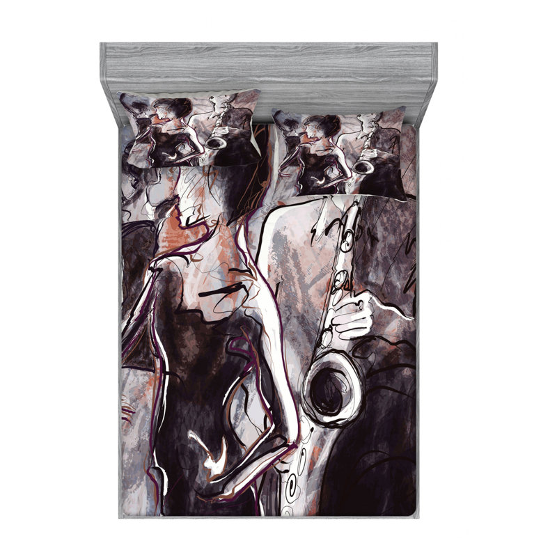 Microfiber Sheet Set, Queen Sheet Set with Fitted Sheet