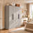 63" W 4-Door Wardrobe Armoire with 2 Hanging Rods, 5 Interior Shelves and 2 Upper Storage Compartments-1083989525
