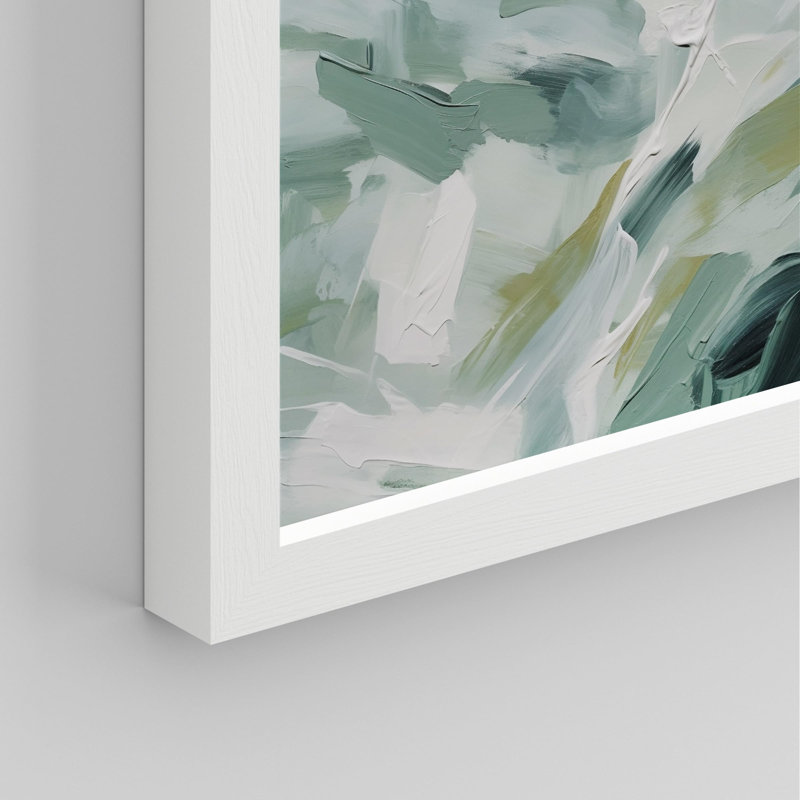 " Abstract Expressionist Brush Stroke ", White, 16" H x 12" W