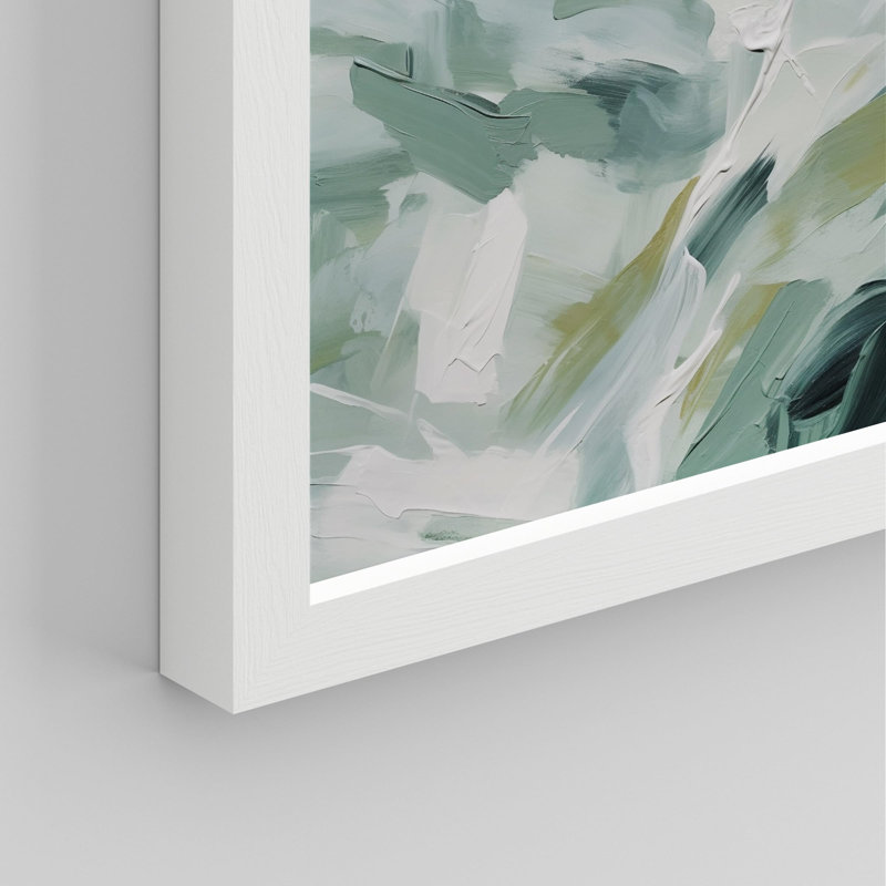 «Abstract Expressionist Brush Stroke» sur papier, Blanc, H 10 po x l 8 po