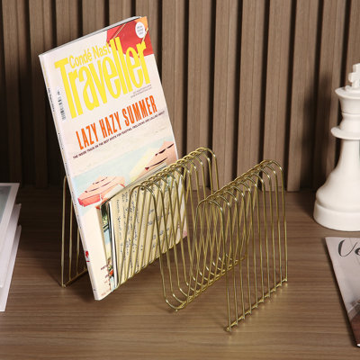 Metal Wire Desktop Magazine Holder