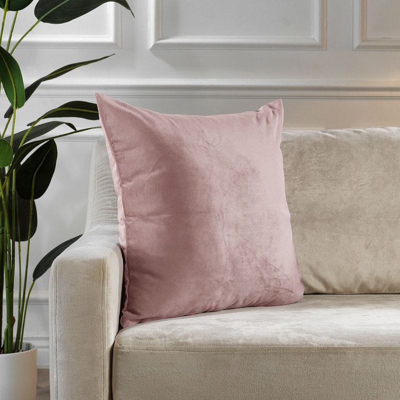 Housse de coussin en velours mat 1pc, Rectangle H 12 po x l 20 po, Flamant rose