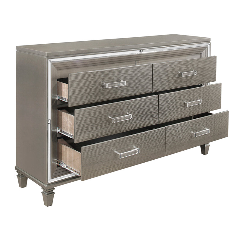 Commode de 6 tiroirs en bois 1Pc