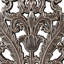 Ensemble de 2 décorations murales en bois vieilli avec ornement de couleur bronze lotus l 15,75 po x H 31,5 po x P 0,59 po