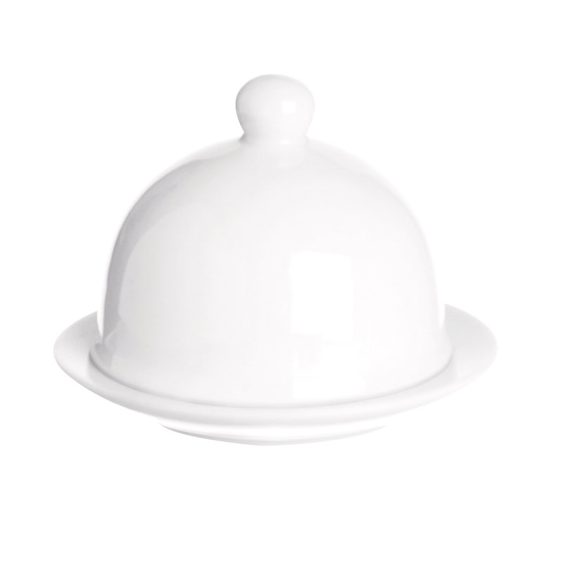 Excelsa White Home Porcelain Butter Dish