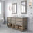 Oakman 72" Carrara White Marble Countertop Bath Vanity in Gray Oak with Chrome Facuet-23119694