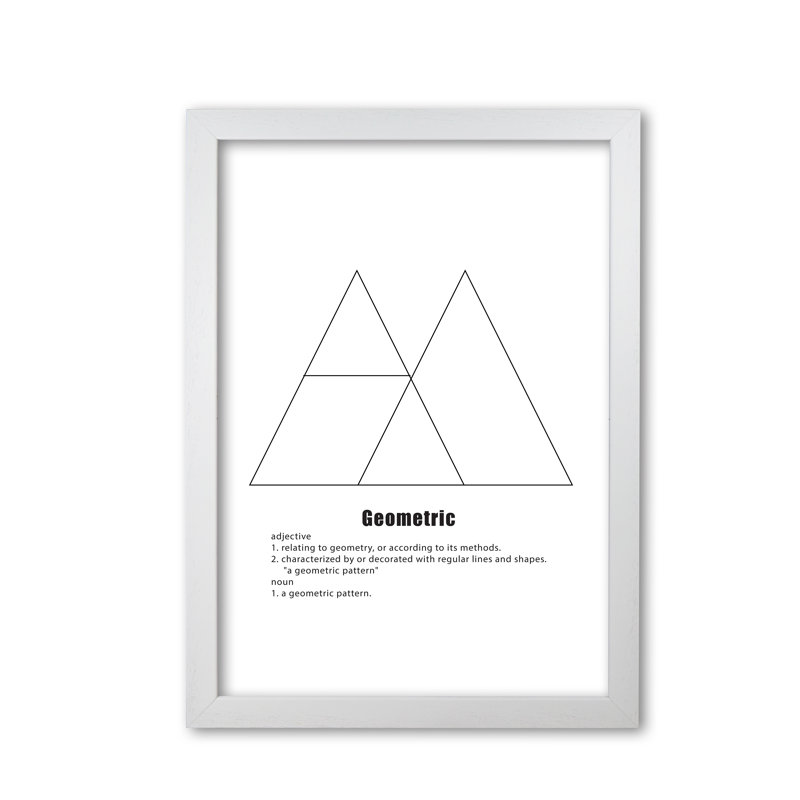 Geometric Meaning Textual Art Print By Pixy Paper by Pixy Paper - Single Picture Frame Print, White Grain, 59.4cm H x 42cm W