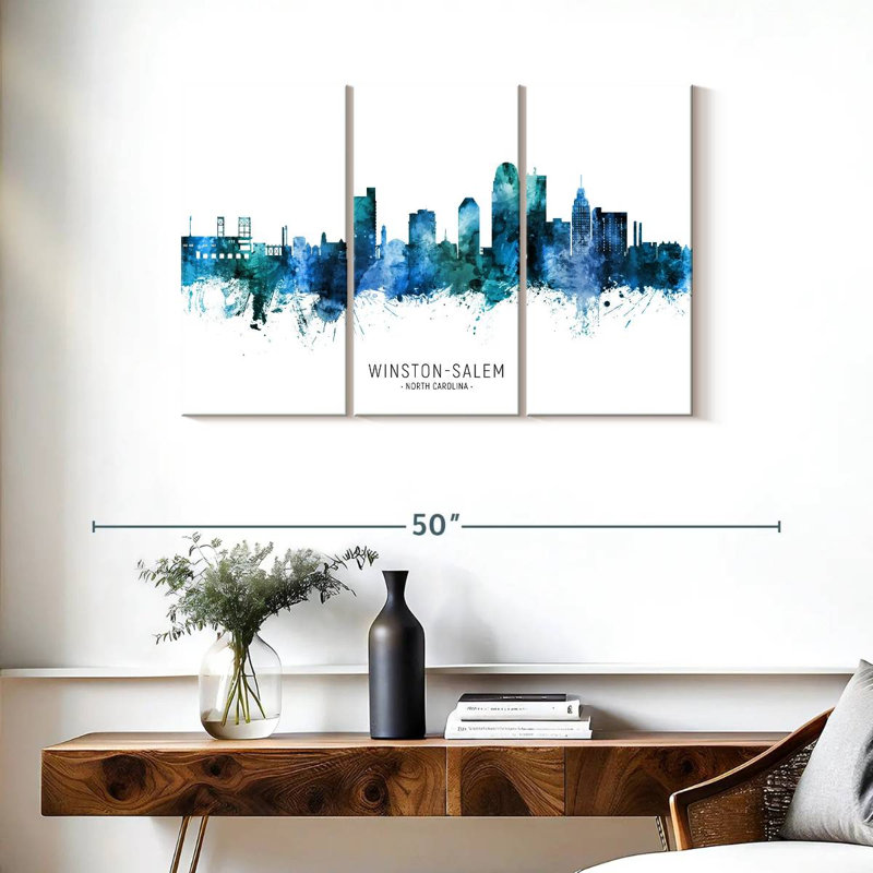 Winston-Salem NC Skyline I, H 24 po x l 38 po
