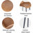 6 Seat Dining Table Set with Faux Leather Dining Chairs, 7-Piece Dining Set-518335253-518335252-504931691