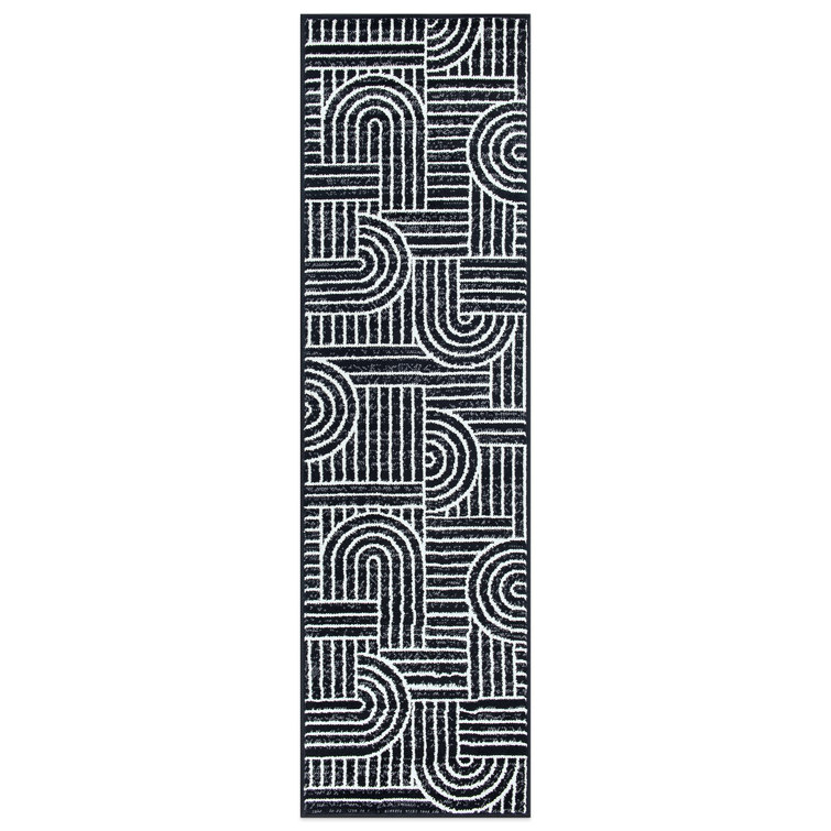 Contemporary Stripe Arch Design Area Rug