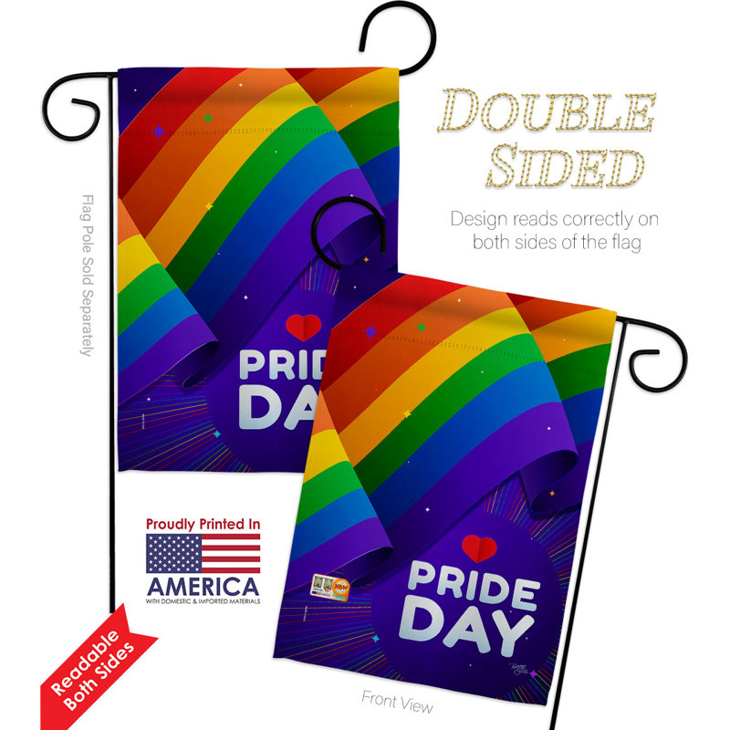 Ensemble de drapeaux en polyester 18,5 x 13 pi Show Your Pride Garden