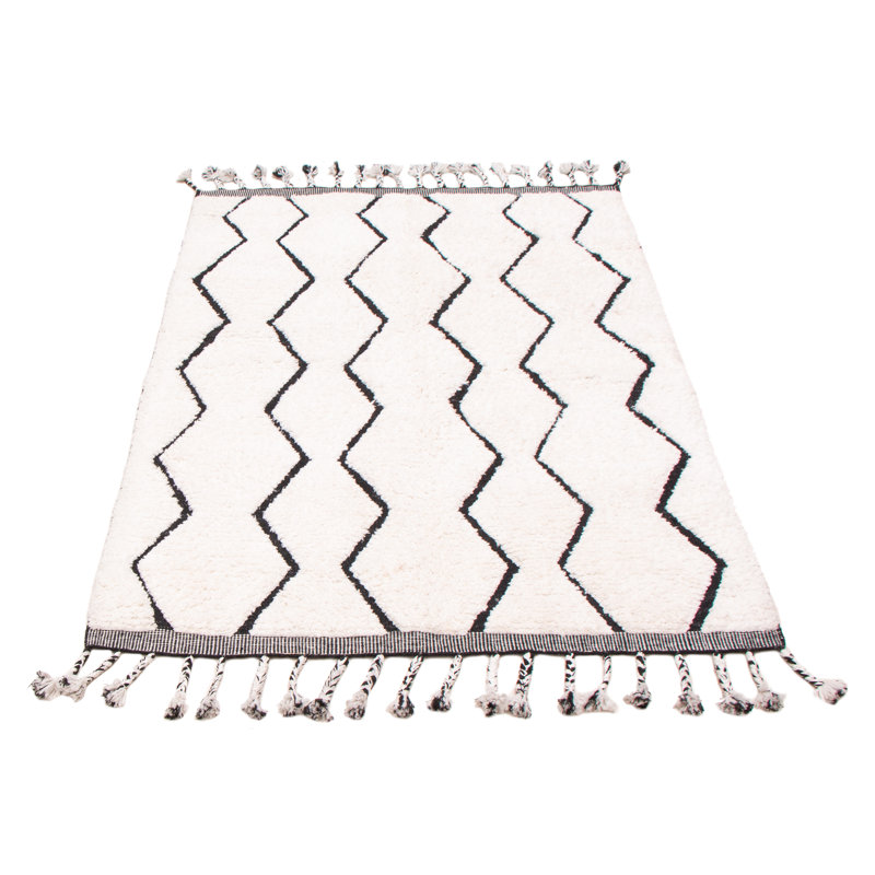 One-of-a-Kind 5'4" X 7'9" New Age Chenille Area Rug in Cream