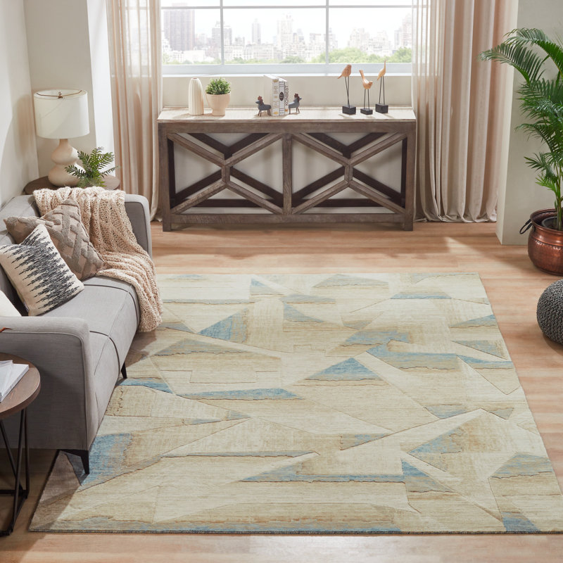 Wool Area Rug, Rectangle 3'6" x 5'6"