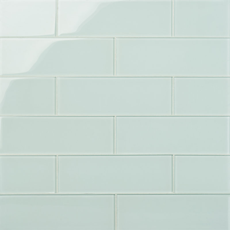 Carreau mural 4 po x 12 po Contempo, Écume de mer