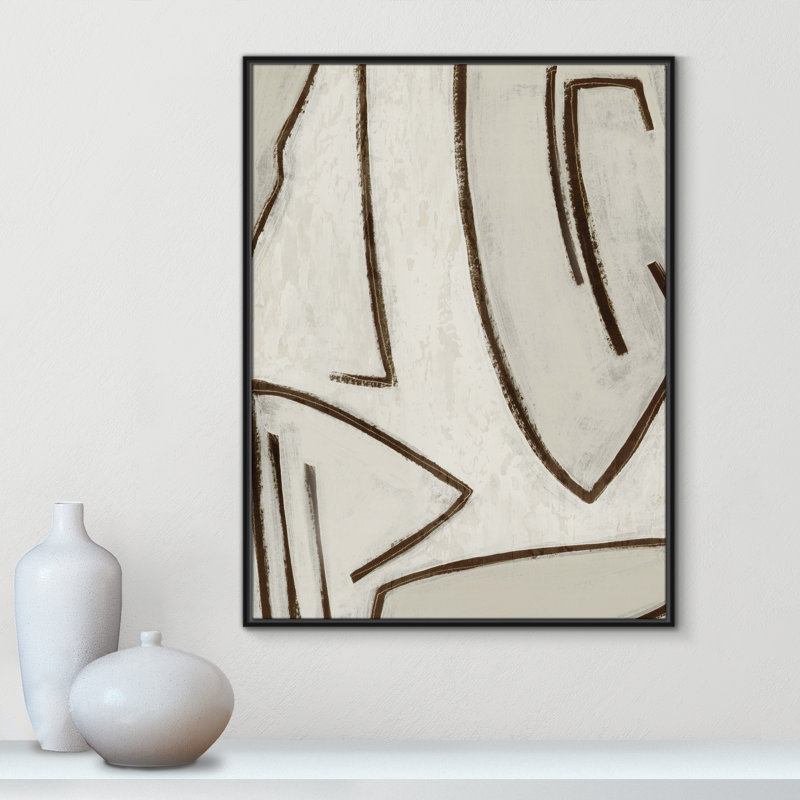«Line Work II», reproduction encadrée sur toile, Noir, H 41,5 po x l 31,5 po x P 2 po
