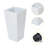 18.5" H Tapered Planter Pot, MgO Matte White Outdoor Planter-1399439559