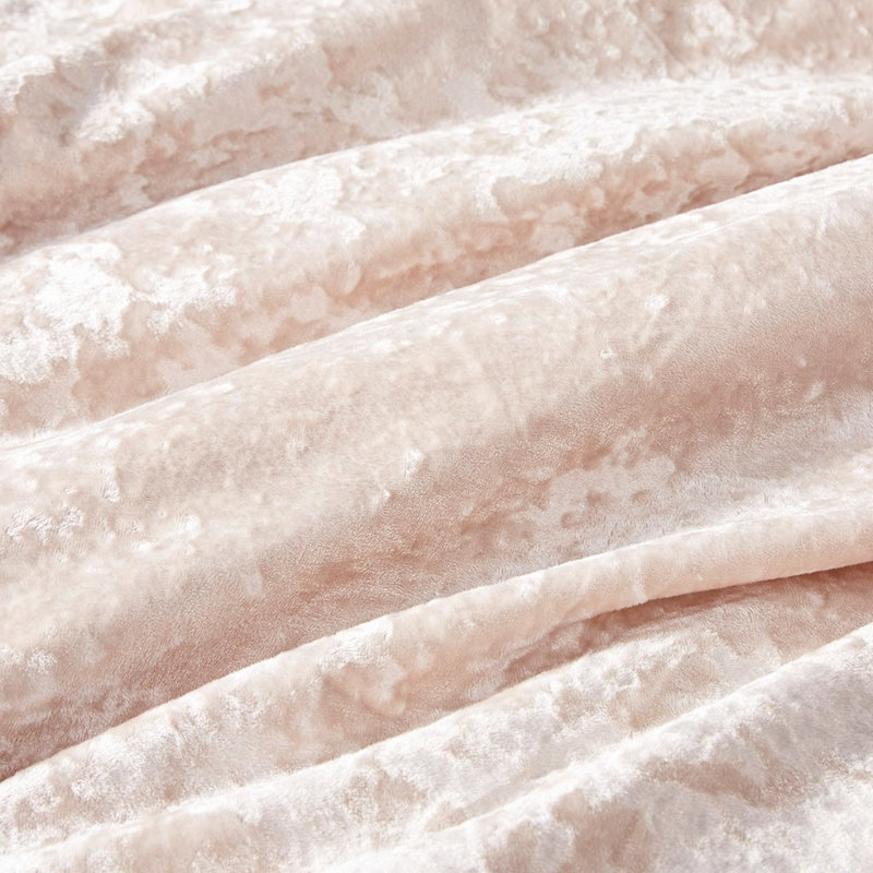 King/ King Comforter - Warm And Backing Pink Crushed Velvet