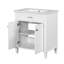 Meuble-lavabo de 30 pouces avec lavabo en céramique, armoire avec 2 portes et tablettes réglables-1418603624