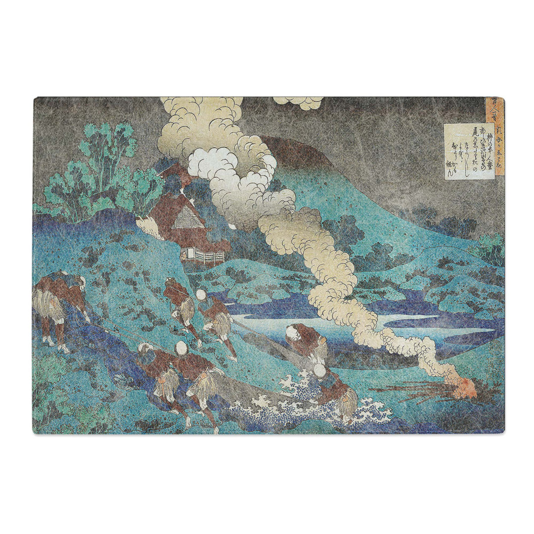 Tempered Glass the Fishermen by Katsushika Hokusai Chopping Board