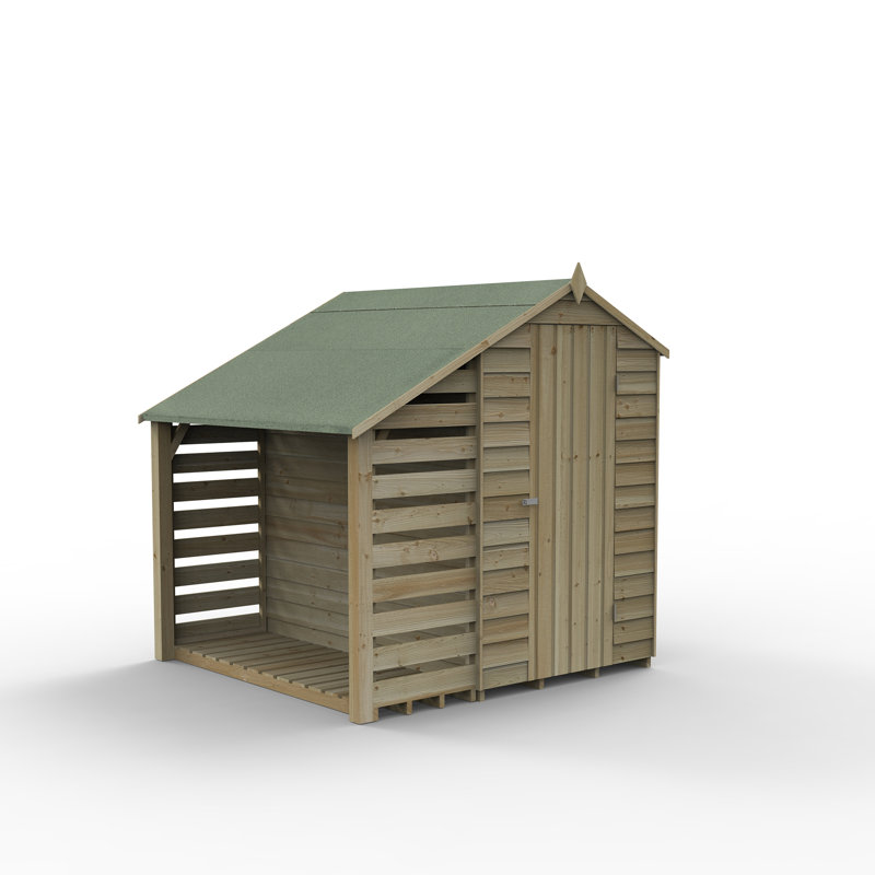 Overlap Pressure Treated 4 x 6 Apex Shed with Lean To, No