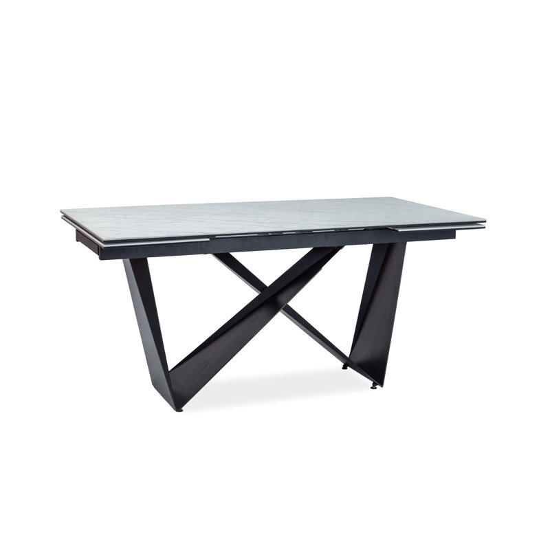 Emmalee Extendable Metal Base Dining Table
