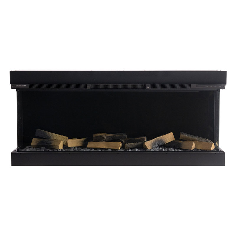 Symple Stuff 118.7cm W Black Electric Fireplace with 5120 BTU