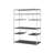 Rustic Grey Oak & 8-shelf Storage Stand, Geometric Design Facet, Metal Base, Adjustable Shelves For Game Room Bookcase - Open Storage, Construction, Wood