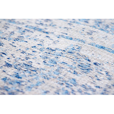Machine Woven Blue Indoor Rug
