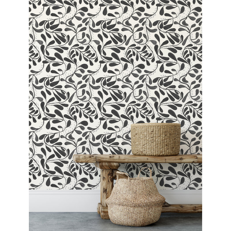 Susan Hable Floral Wallpaper Double Roll, Pink/Yellow