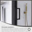 48 po X P 70 po H Porte de douche semi-encadrée avec design triple coulissant au fini noir mat