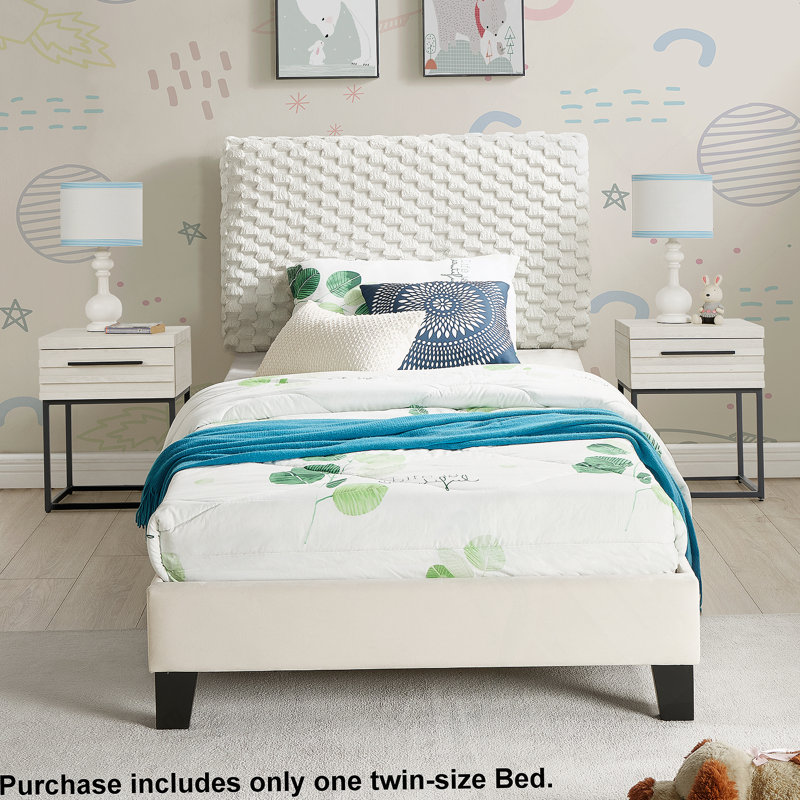 Lit plateforme tapissier Findlay, Simple