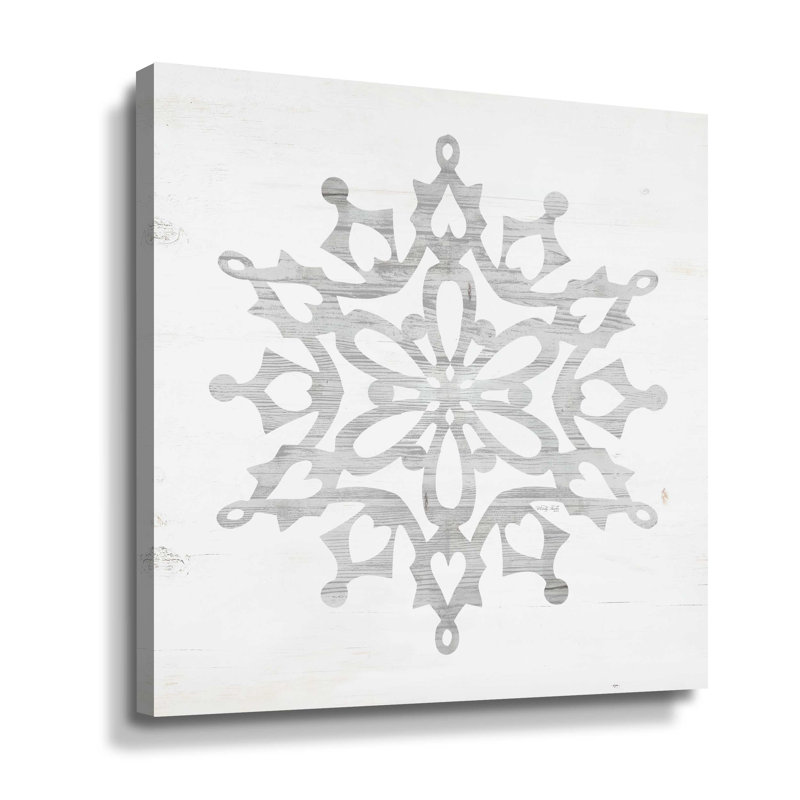 Snowflake Dreams I - peinture sur toile, H 10 po x l 10 po x P 2 po, Toile tendue