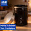 Harbour Housewares - Round Metal Kitchen Tea Canister-1988823451-1988823450