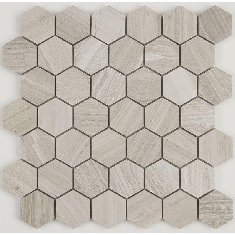 Carrelage mural mosaïque en nid d'abeille 2 po x 2 po Oxford