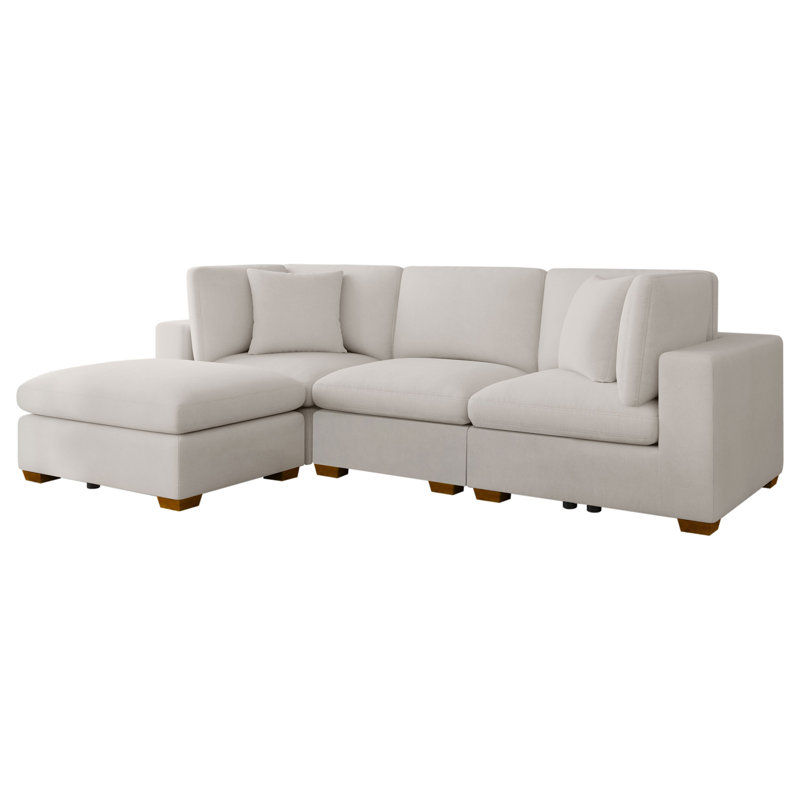 Canapé modulaire 5 pièces, H 39 po x l 149,5 po x P 74,75 po