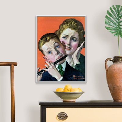 Garçon, musicien, art mural sur toile