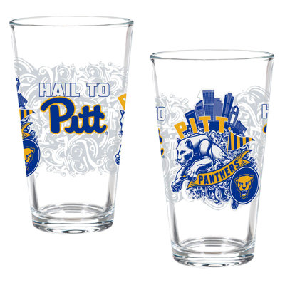 University of Pittsburgh Set of 2 16oz Pint Glasses
