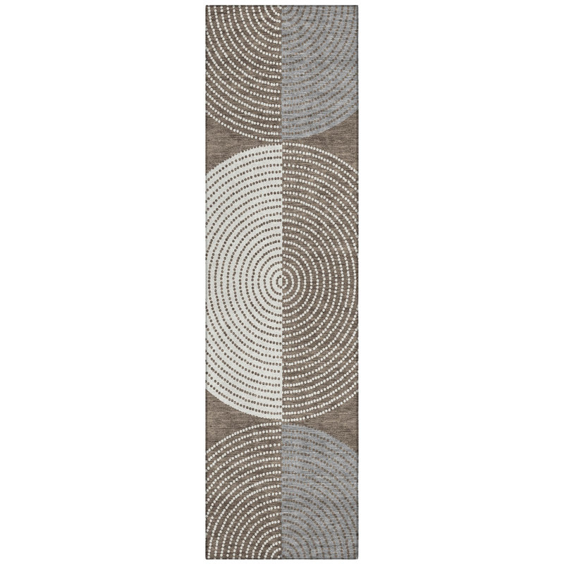 Machine Washable Indoor/Outdoor Jenning ACN2281 Geometric Rug, Runner 2'3" x 7'6"