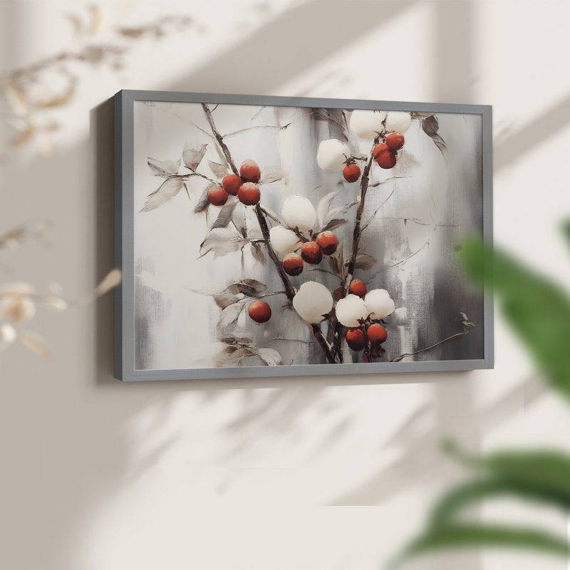 Art de Noël - CMXC III - Reproduction encadrée - Restickable, Gris, H 16 po x l 20 po