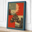 Locomotive at Night Geometric - Wrapped Canvas-357728996-357729055
